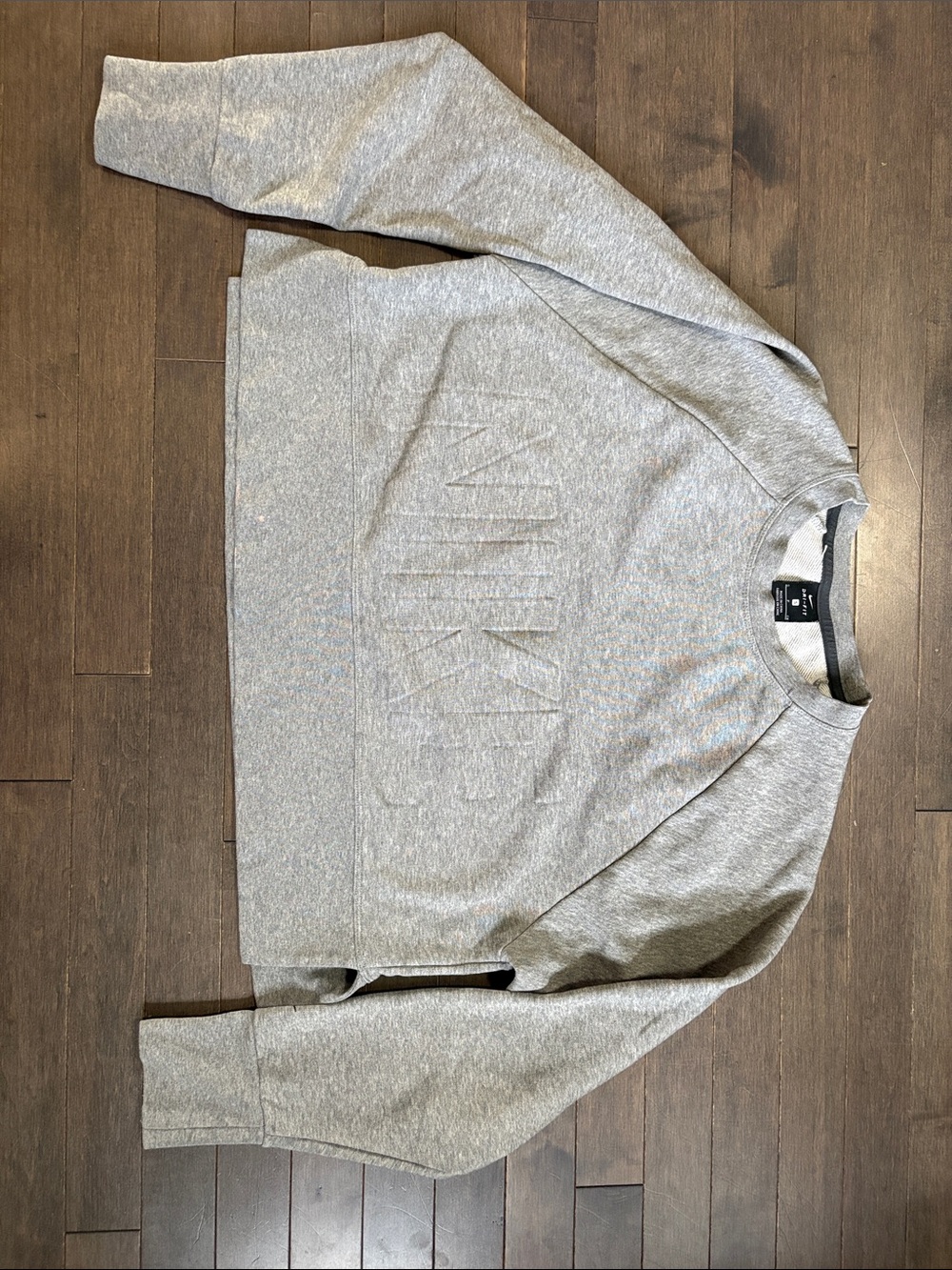Nike Light Gray Crewneck Sweatshirt with Embossed Logo Women’s S